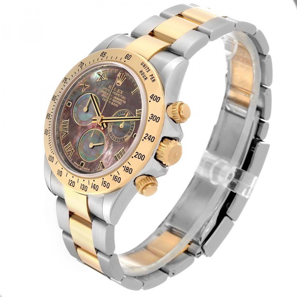 Rolex Daytona Yellow Gold Steel Mother of Pearl Mens Watch 116523 Rolex Daytona Yellow Gold Steel Mother of Pearl Mens Watch 116523
