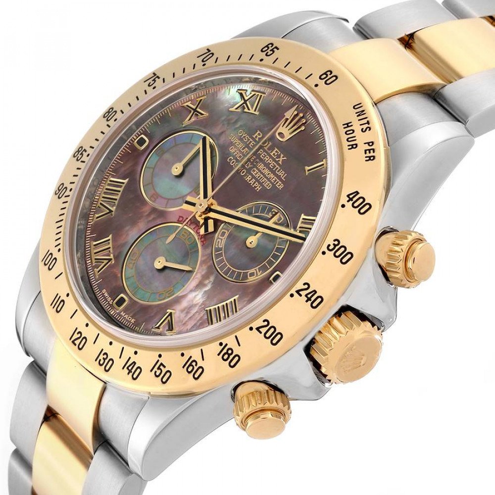 Rolex Daytona Yellow Gold Steel Mother of Pearl Mens Watch 116523 Rolex Daytona Yellow Gold Steel Mother of Pearl Mens Watch 116523
