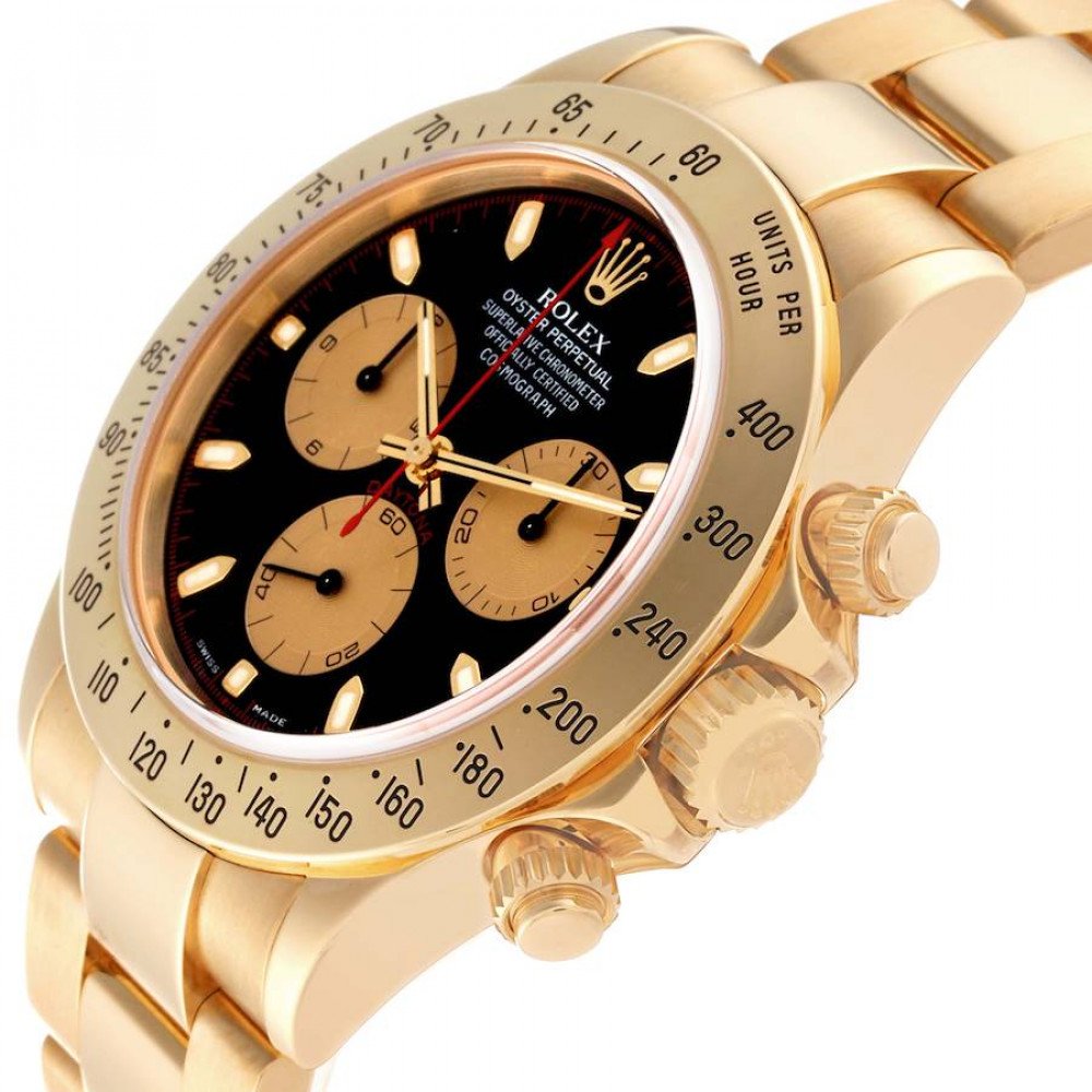 Rolex Daytona Yellow Gold Black Dial Mens Watch 116528 Rolex Daytona Yellow Gold Black Dial Mens Watch 116528