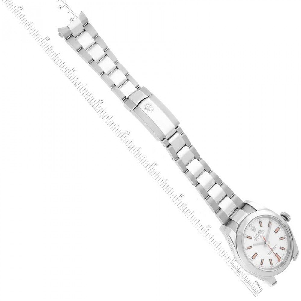 Rolex Milgauss White Dial Orange Markers Steel Mens Watch 116400 Rolex Milgauss White Dial Orange Markers Steel Mens Watch 116400