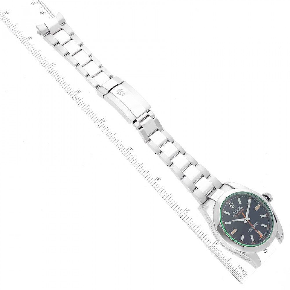 Rolex Milgauss Black Dial Green Crystal Steel Mens Watch 116400 Rolex Milgauss Black Dial Green Crystal Steel Mens Watch 116400