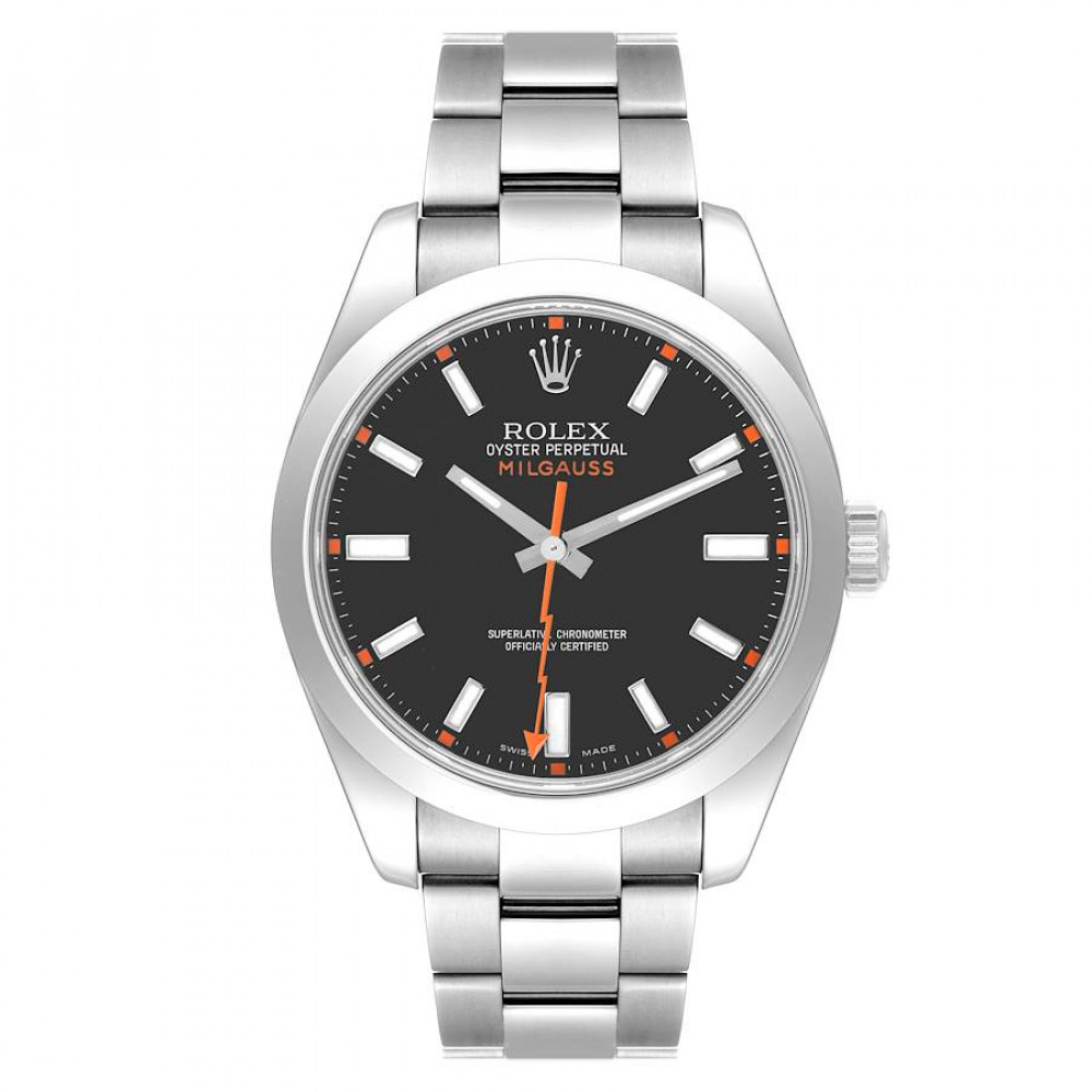 Rolex Milgauss 40mm Black Dial Steel Mens Watch 116400