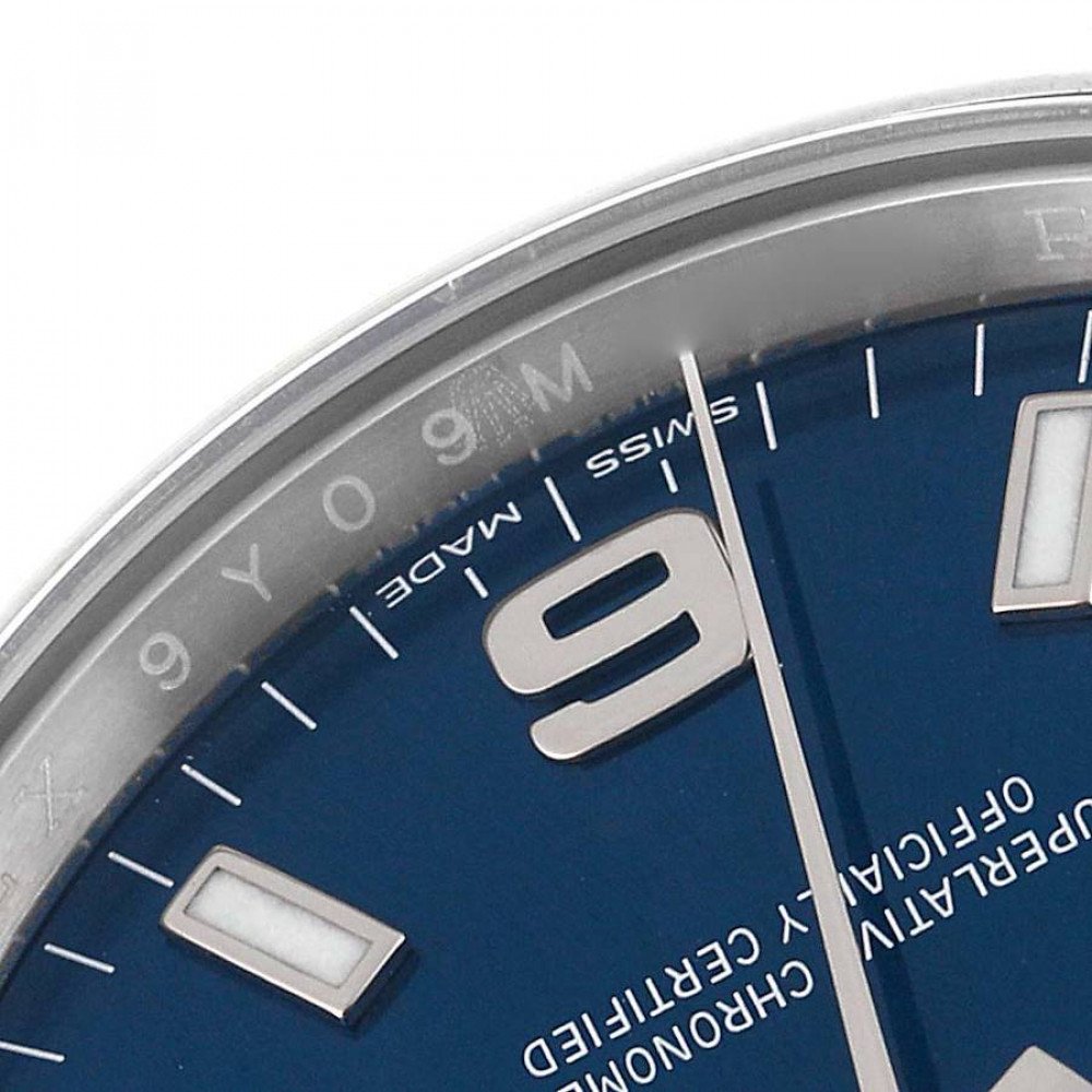 Rolex Oyster Perpetual Blue Dial Smooth Bezel Steel Mens Watch 114200 Rolex Oyster Perpetual Blue Dial Smooth Bezel Steel Mens Watch 114200