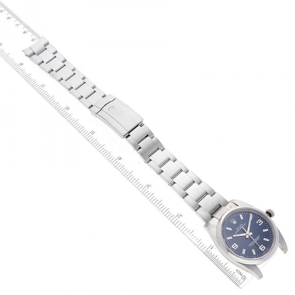 Rolex Oyster Perpetual Blue Dial Smooth Bezel Steel Mens Watch 114200 Rolex Oyster Perpetual Blue Dial Smooth Bezel Steel Mens Watch 114200