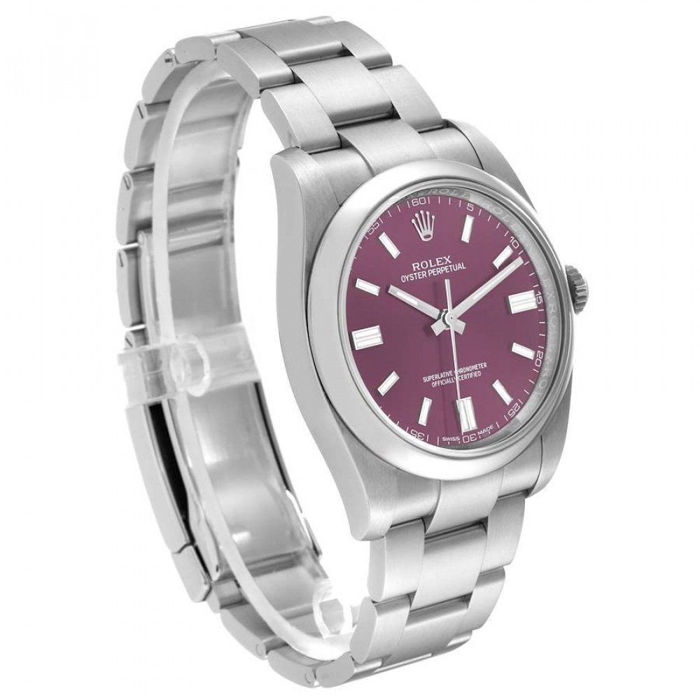 Rolex Oyster Perpetual Red Grape Dial Steel Mens Watch 116000 Rolex Oyster Perpetual Red Grape Dial Steel Mens Watch 116000