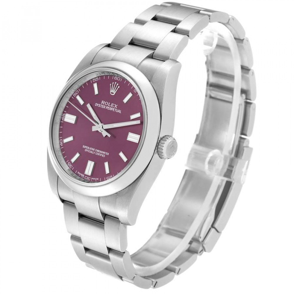 Rolex Oyster Perpetual Red Grape Dial Steel Mens Watch 116000 Rolex Oyster Perpetual Red Grape Dial Steel Mens Watch 116000