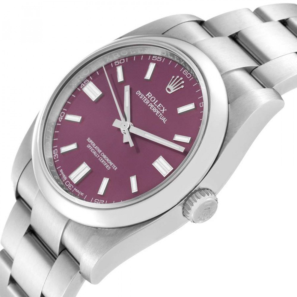 Rolex Oyster Perpetual Red Grape Dial Steel Mens Watch 116000 Rolex Oyster Perpetual Red Grape Dial Steel Mens Watch 116000