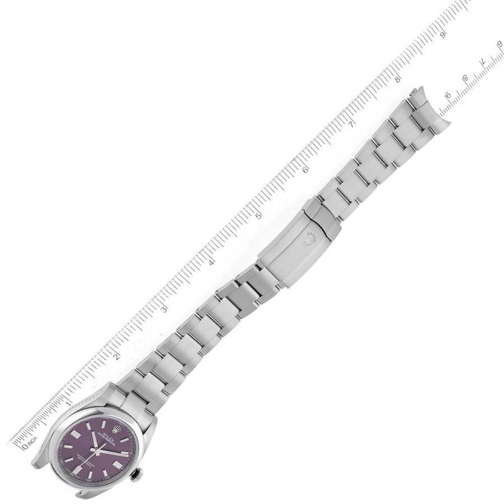 Rolex Oyster Perpetual Red Grape Dial Steel Mens Watch 116000 Rolex Oyster Perpetual Red Grape Dial Steel Mens Watch 116000