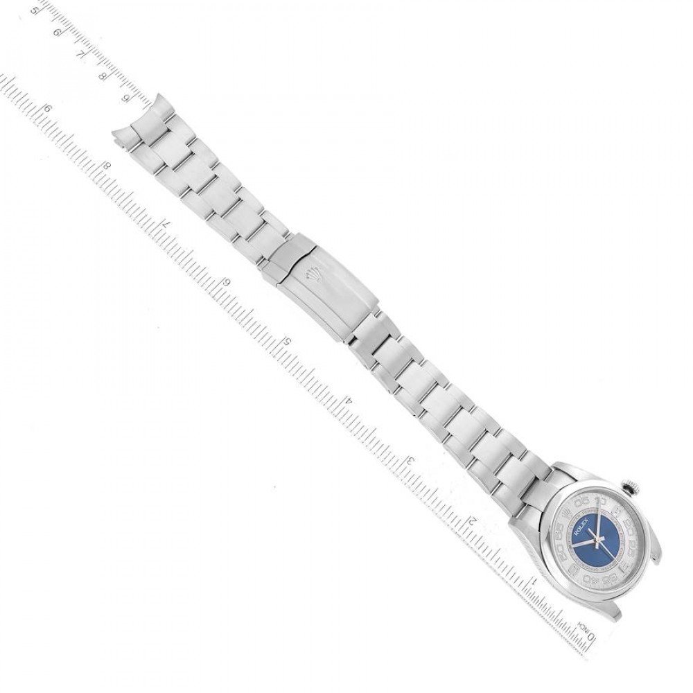Rolex Oyster Perpetual 36mm Silver Blue Concentric Dial Steel Mens Watch 116000 Rolex Oyster Perpetual 36mm Silver Blue Concentric Dial Steel Mens Watch 116000