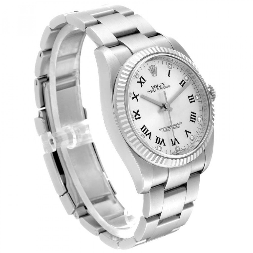 Rolex Oyster Perpetual 36 Steel White Gold Diamond Mens Watch 116034 Rolex Oyster Perpetual 36 Steel White Gold Diamond Mens Watch 116034