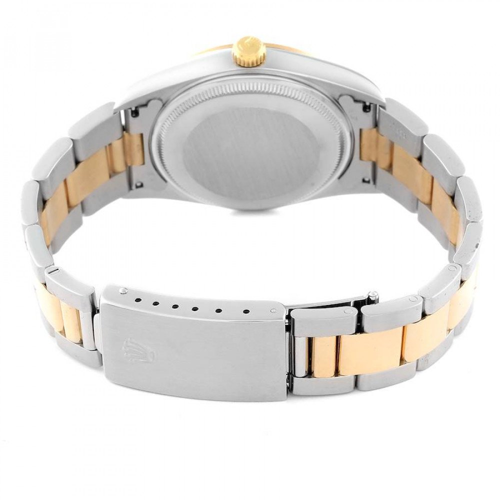 Rolex Oyster Perpetual Steel Yellow Gold Black Dial Mens Watch 14203 Rolex Oyster Perpetual Steel Yellow Gold Black Dial Mens Watch 14203
