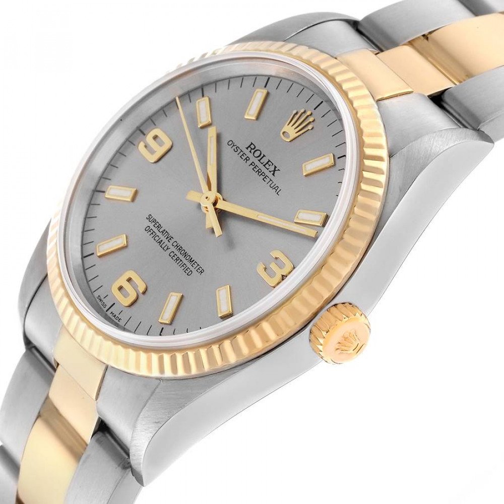 Rolex Oyster Perpetual Silver Dial Steel Yellow Gold Mens Watch 14233 Rolex Oyster Perpetual Silver Dial Steel Yellow Gold Mens Watch 14233