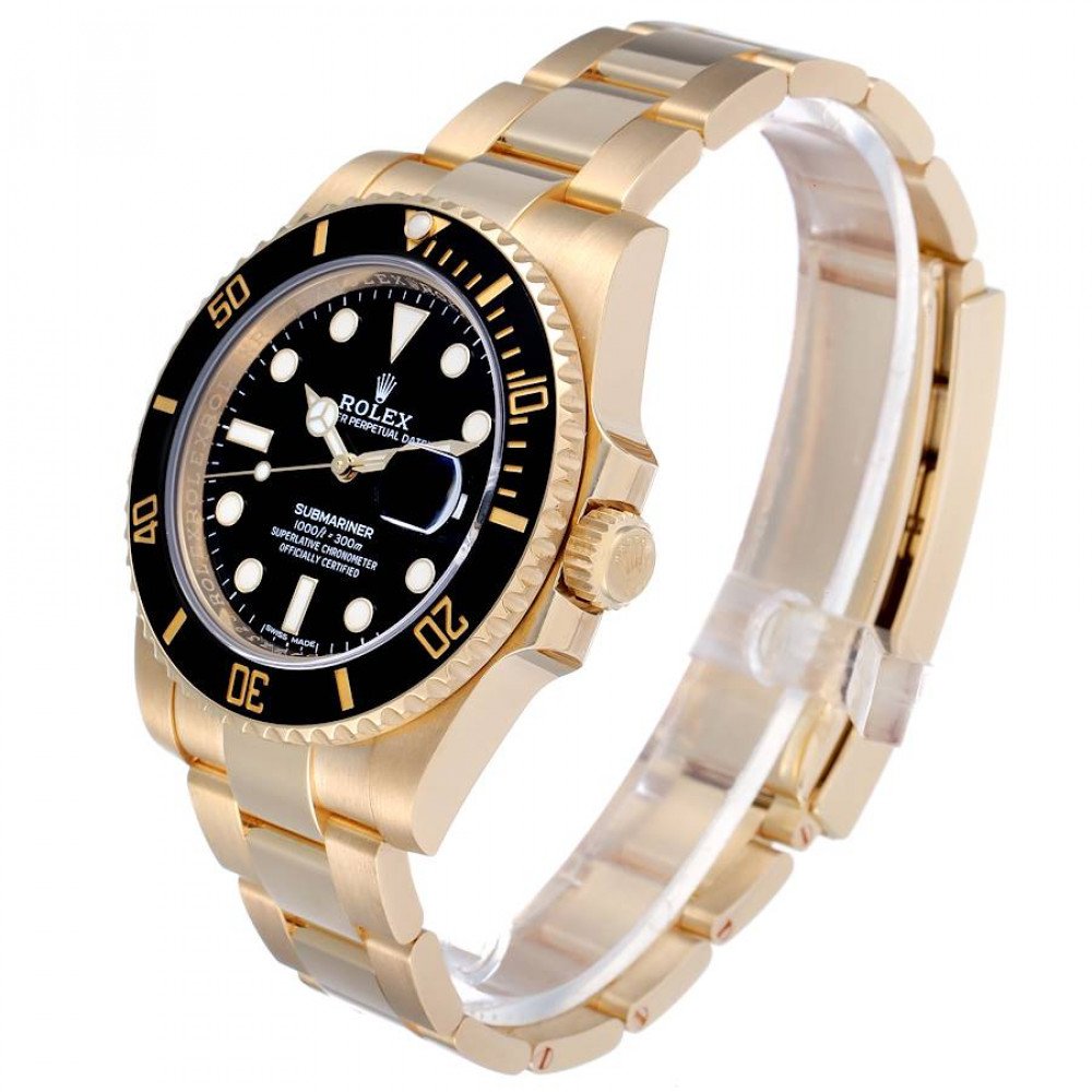 Rolex Submariner Black Dial Yellow Gold Mens Watch 116618 Rolex Submariner Black Dial Yellow Gold Mens Watch 116618