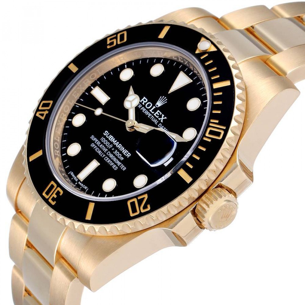Rolex Submariner Black Dial Yellow Gold Mens Watch 116618 Rolex Submariner Black Dial Yellow Gold Mens Watch 116618