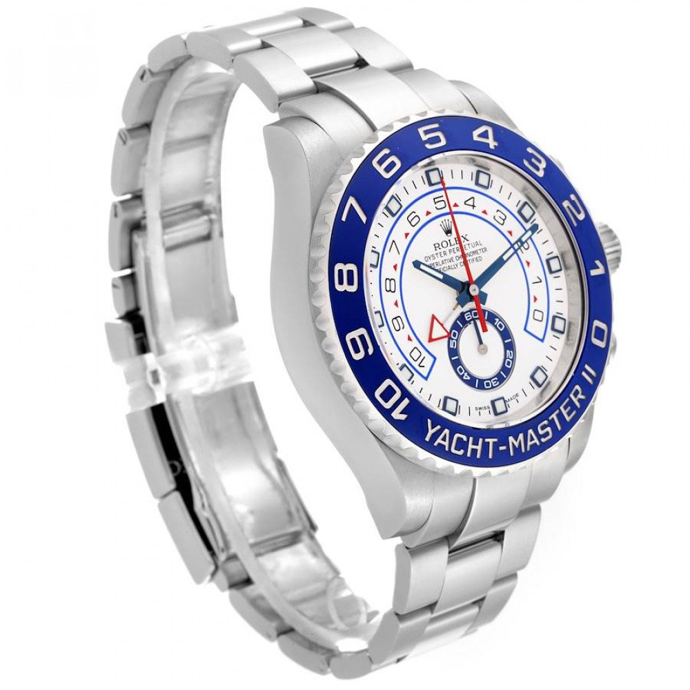 Rolex Yachtmaster II 44 Blue Cerachrom Bezel Steel Mens Watch 116680 Rolex Yachtmaster II 44 Blue Cerachrom Bezel Steel Mens Watch 116680