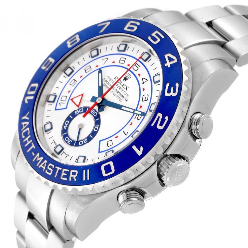 Rolex Yachtmaster II 44 Blue Cerachrom Bezel Steel Mens Watch 116680 Rolex Yachtmaster II 44 Blue Cerachrom Bezel Steel Mens Watch 116680