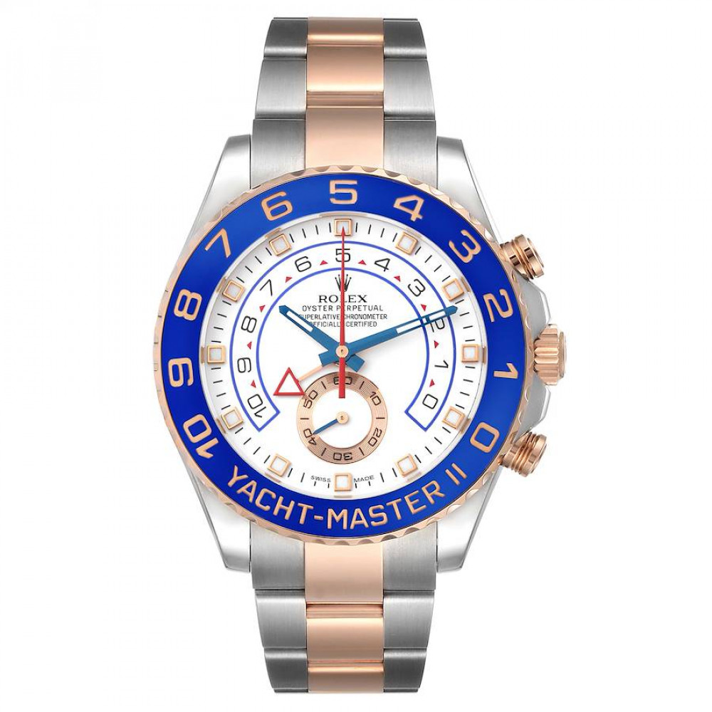 Rolex Yachtmaster II Steel Rose Gold Mens Watch 116681