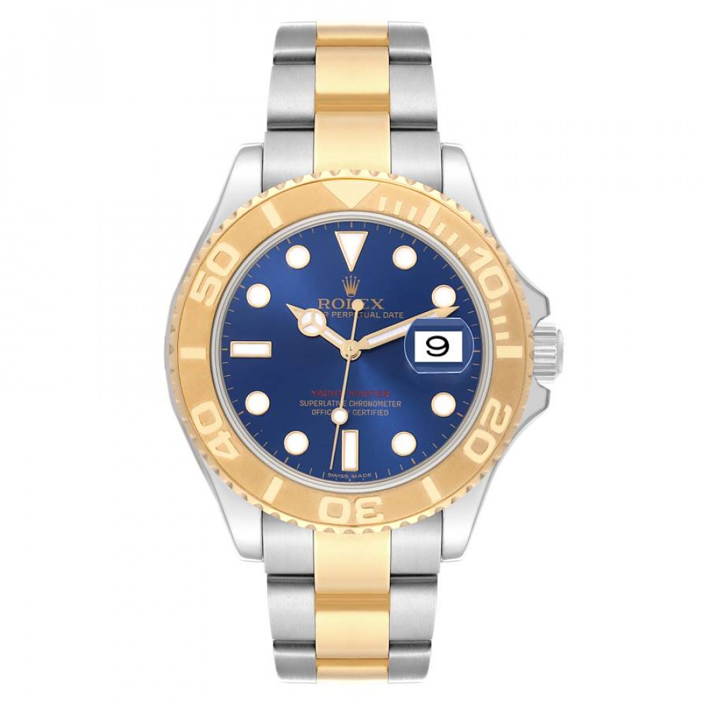 Rolex Yachtmaster 40mm Steel Yellow Gold Blue Dial Mens Watch 16623
