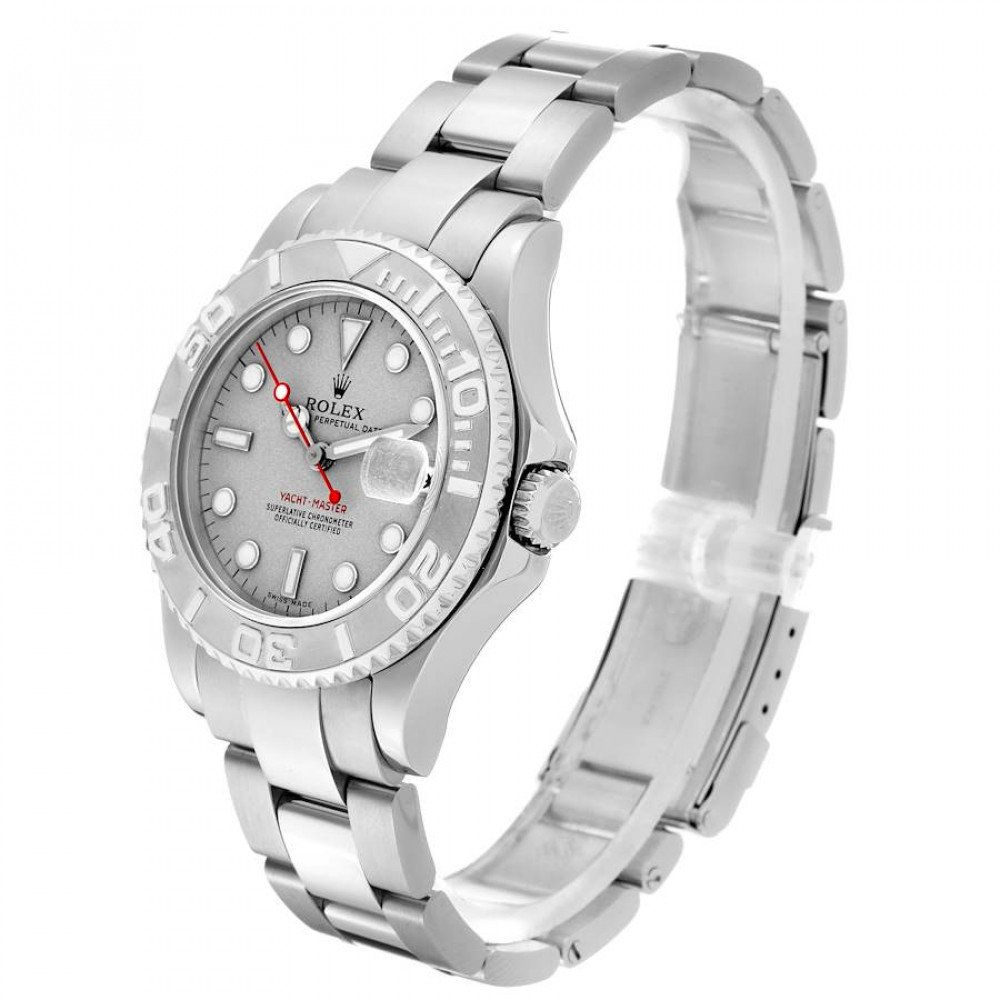 Rolex Yachtmaster 35 Midsize Steel Platinum Mens Watch 168622 Rolex Yachtmaster 35 Midsize Steel Platinum Mens Watch 168622
