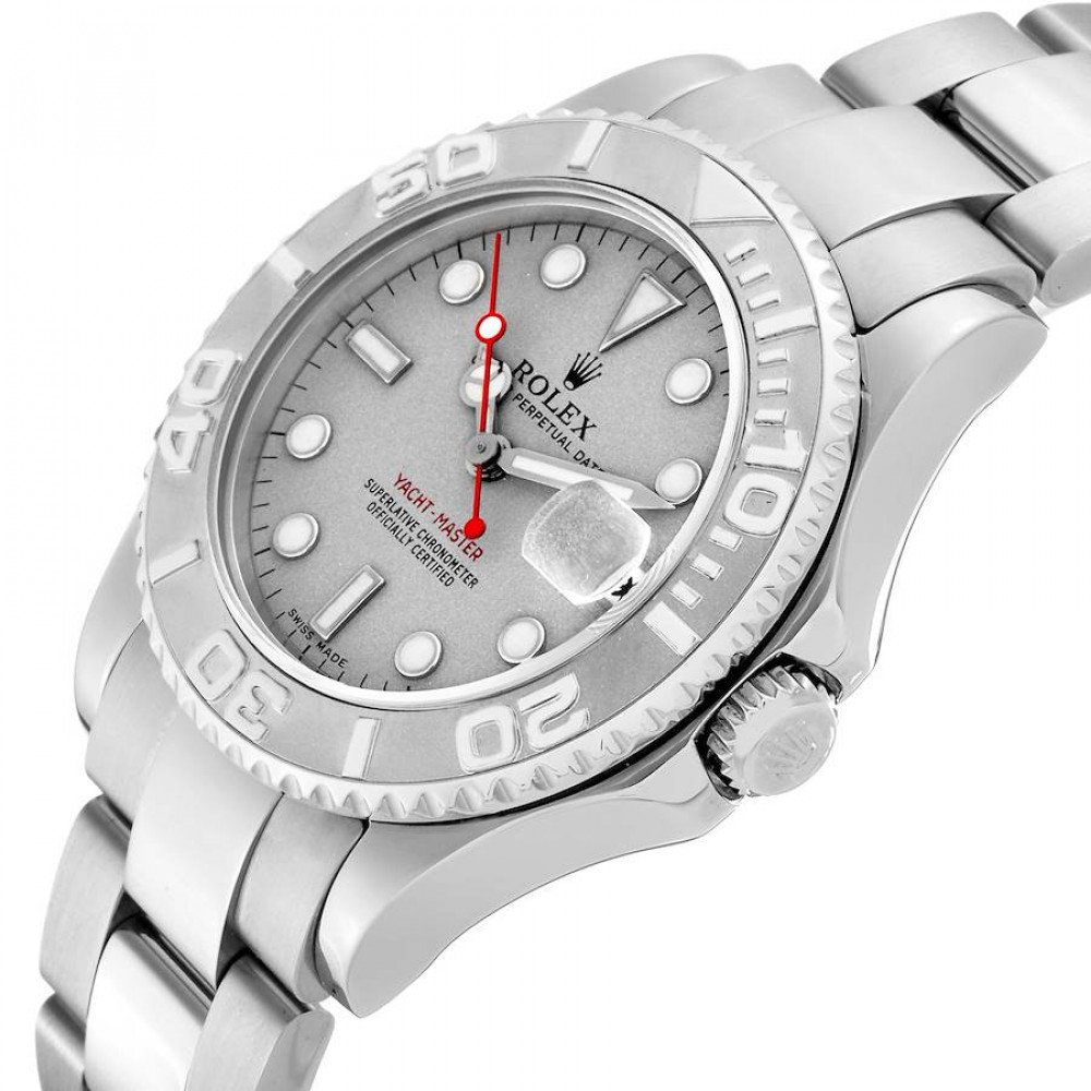 Rolex Yachtmaster 35 Midsize Steel Platinum Mens Watch 168622 Rolex Yachtmaster 35 Midsize Steel Platinum Mens Watch 168622