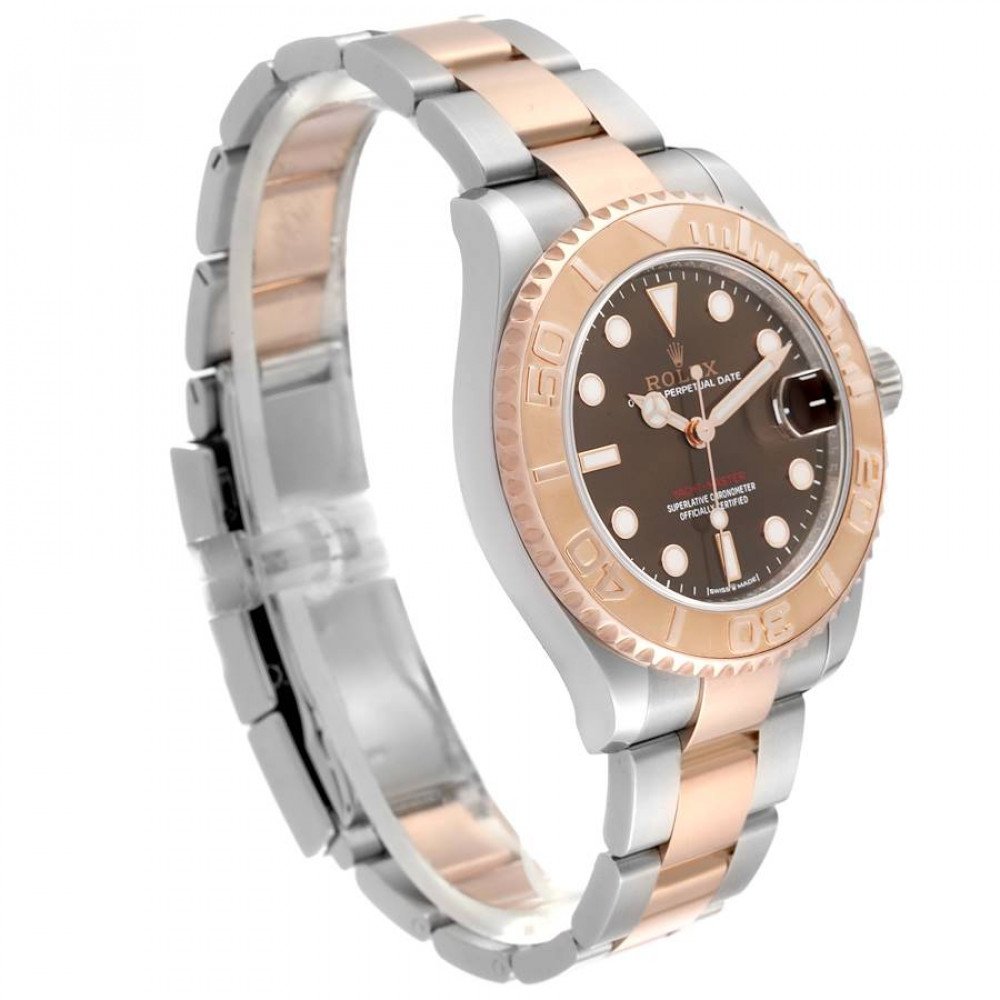 Rolex Yachtmaster 37 Midsize Steel Rose Gold Mens Watch 268621 Rolex Yachtmaster 37 Midsize Steel Rose Gold Mens Watch 268621