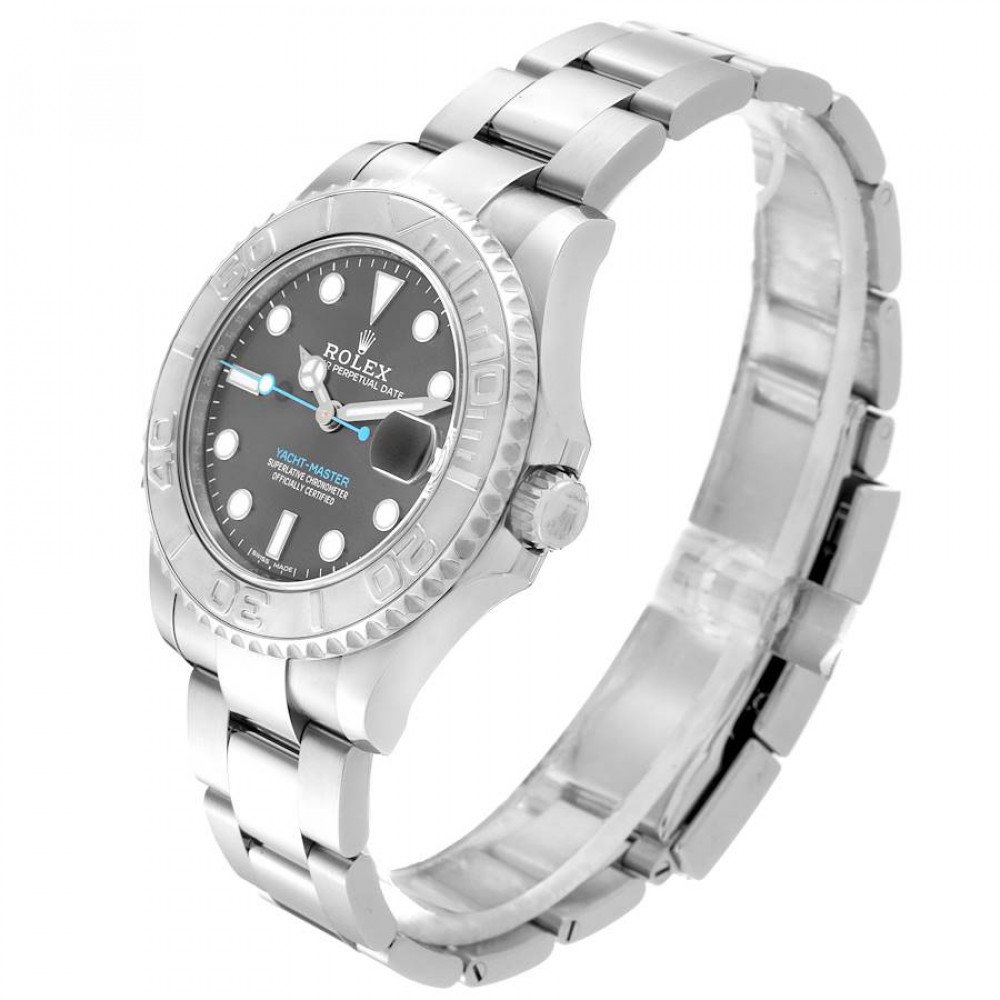 Rolex Yachtmaster 37 Midsize Steel Platinum Bezel Mens Watch 268622 Rolex Yachtmaster 37 Midsize Steel Platinum Bezel Mens Watch 268622