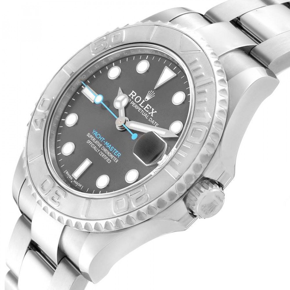 Rolex Yachtmaster 37 Midsize Steel Platinum Bezel Mens Watch 268622 Rolex Yachtmaster 37 Midsize Steel Platinum Bezel Mens Watch 268622