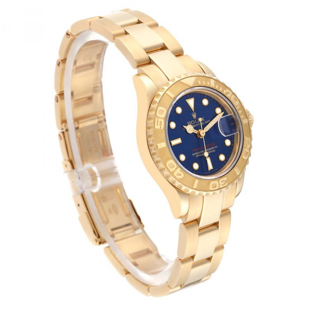 Rolex Yachtmaster 29mm Yellow Gold Blue Dial Ladies Watch 69628 Rolex Yachtmaster 29mm Yellow Gold Blue Dial Ladies Watch 69628