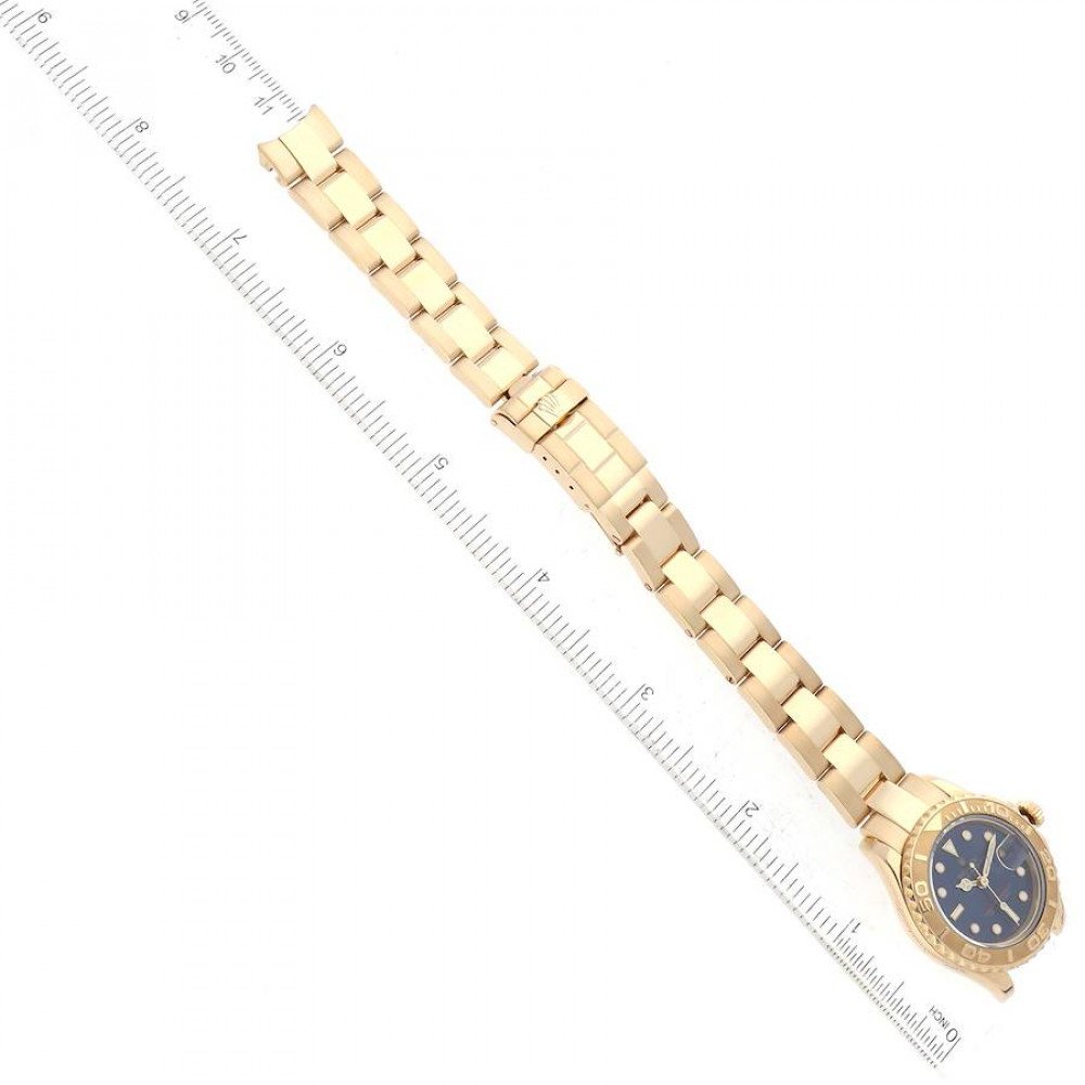 Rolex Yachtmaster 29mm Yellow Gold Blue Dial Ladies Watch 69628 Rolex Yachtmaster 29mm Yellow Gold Blue Dial Ladies Watch 69628