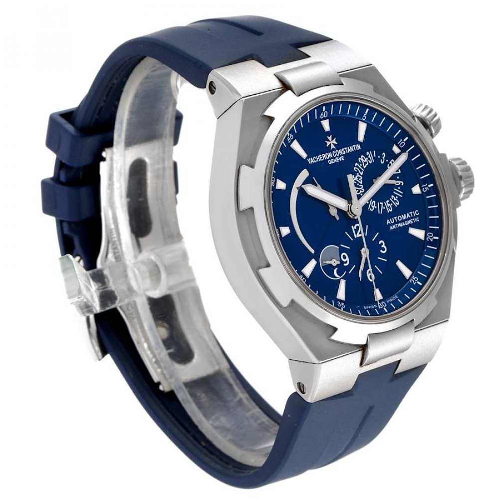 Vacheron Constantin Overseas Dual Time Blue Dial Steel Mens Watch 47450 Vacheron Constantin Overseas Dual Time Blue Dial Steel Mens Watch 47450