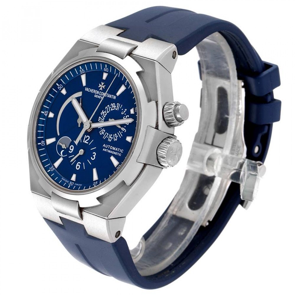 Vacheron Constantin Overseas Dual Time Blue Dial Steel Mens Watch 47450 Vacheron Constantin Overseas Dual Time Blue Dial Steel Mens Watch 47450