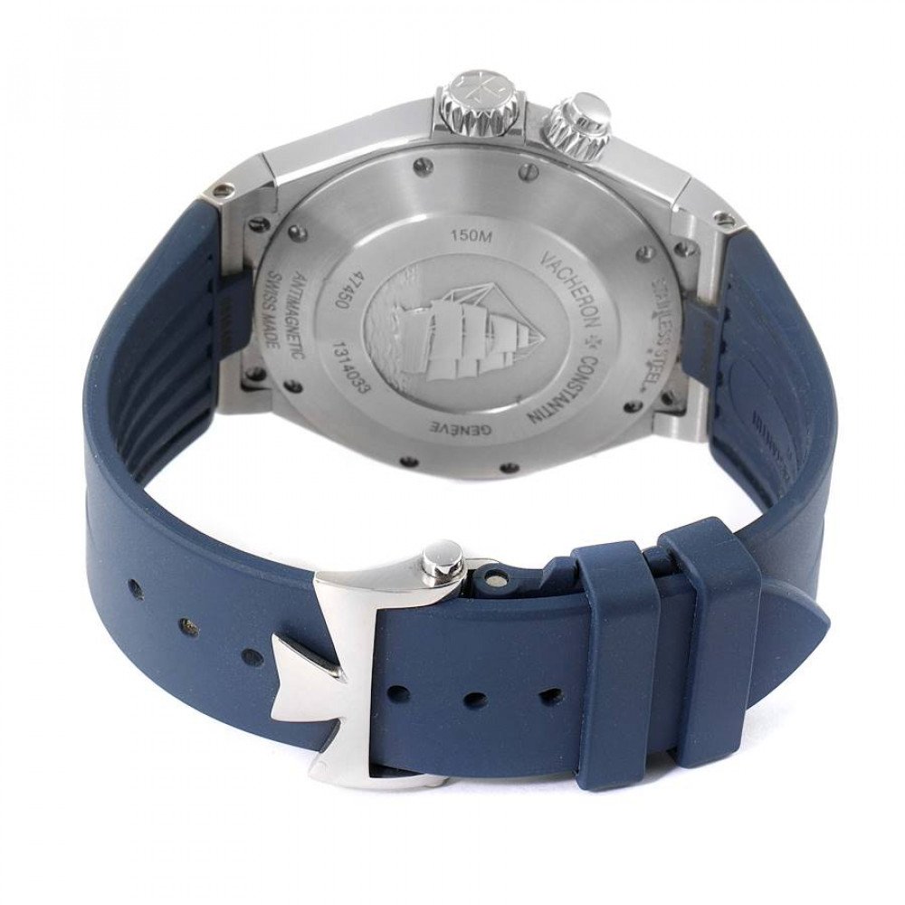 Vacheron Constantin Overseas Dual Time Blue Dial Steel Mens Watch 47450 Vacheron Constantin Overseas Dual Time Blue Dial Steel Mens Watch 47450
